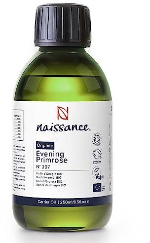 Naissance Ekologisk Nattljusolja (nr 207) 450ml - Naturlig, Certifierad Organisk, Grymhetsfri, Vegansk - Närande och återfuktande För Alla Hudtyper