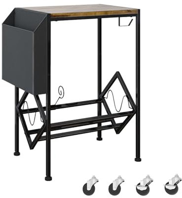 Soporte para discos de vinilo de 2 niveles, soporte para tocadiscos, organizador de CD de estilo vintage, acero al carbono, estantería para libros, almacenamiento de discos de vinilo para hasta 80