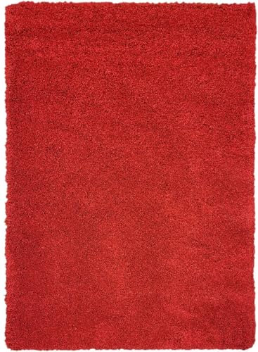 Rug Studios Teppich Ferro | Farbe: Rot; Größe: 120 x 170 cm | strapazierfähig und leicht zu reinigen | Wohnzimmer | Schlafzimmer