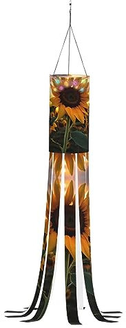 Farm Sunflower SamLng - Manica a vento per Halloween, fantasma spettrale, perfetta per cortile, patio e giardino