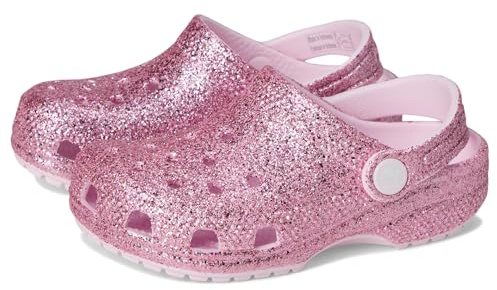 Crocs Sabots Classiques à Grosses Paillettes T, Rose Lait, 37 UK Enfant, Lait Rose, 4 UK Child
