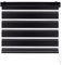Fensterdecor Doppelrollo 120 x 230 cm in Schwarz I Sichtschutz-Rollo für Fenster I Lichtdurchlässigkeit anpassbar I Tag & Nacht tauglich I Flexibler Seitenzug I Premium Qualität