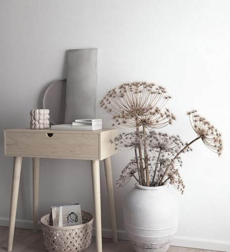 GAULAN 500128783 - Papel pintado vinílico con efecto textil blanco con textura en relieve para pared salón cocina baño dormitorio pasillo - Muestra DIN A4