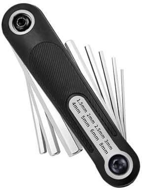 Juego de 8 llaves de estrella plegables prácticas juego de llaves hexagonales para un fácil almacenamiento y multiusos para varios trabajos de mantenimiento