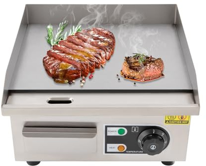 Commercial Kitchen Electric Countertop Griddle Flat Top BBQ Grill Hot Plate