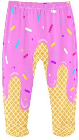 JHKKU Ice Cream Baby Boys Footed Pants Cotton Infant Tights Casual Bottoms Crawling Pants 3M