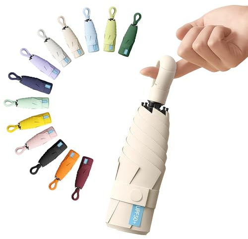 BoomCelocity Paraguas Plegable Ultra Compacto – Protección UV 99% e Impermeable, Portátil para Viaje, Unisex Hombres y Mujeres