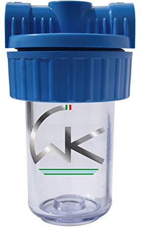 WK wkcont12 Réservoir Filtre 5 Trois Voies | Filtration d'eau | fabriqué en Italie, Transparent, Filtro 5'' attacchi 1/2