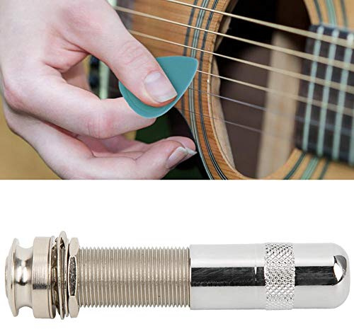 End Pin Endpin Jack Socket Plug Acoustic Electric Guitar 1/4 Inch Output with Rear Cover Copper Material