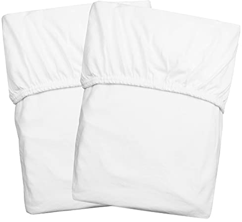 ZOLLNER 2er Set Spannbettlaken in 90x200 cm - mit eingearbeitetem Gummibund - Mischgewebe - waschbar bis 95°C - Hotelqualität - Oeko Tex® Zertifiziert