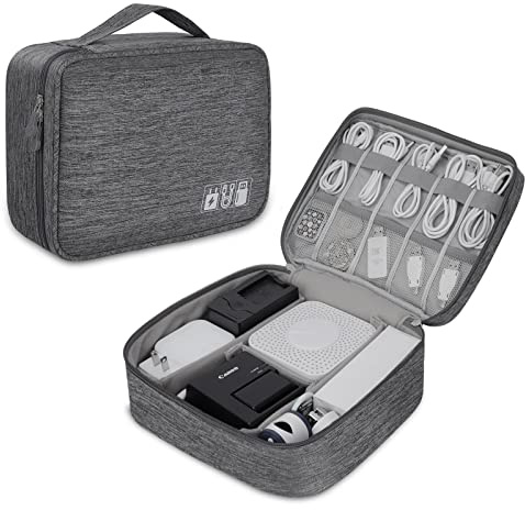 Elektronisk organisatör för resor, universell kabelorganiserare, elektroniktillbehör, fodral för kabel, laddare, telefon, USB, SD-kort, 1-pack