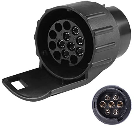 SPARKMOTO Adattatore Rimorchio 7 a 13 Poli per Adattatore da Presa 7 Poli Auto a Spina 13 Poli rimorchio o portabic,Adattatore 7 a 13 Poli per Rimorchio portabici Gancio Traino RV,Terminali nichelati