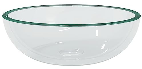 vidaXL Lavabo Baño Cuarto Aseo Habitación Tocador Maquillaje Muebles Almacenaje Casa Hogar Adorno Fregadero Vidrio Templado Transparente