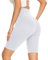 Gayhay Radlerhose Damen Knielang High Waist Kurze Sporthose Radler Yoga Shorts Leggings Sommer Weiß,XXL