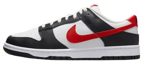 Nike Dunk Low Retro, Basketballschuhe für Damen, Black University Rot Weiß, 47.5 EU