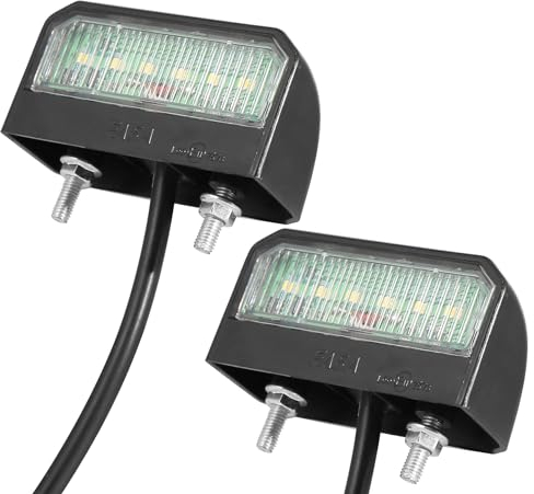 ETUKER 2x Kennzeichenbeleuchtung LED Kaltes Weiß 12v 24v Wasserdicht ECE Prüfzeichen Nummernschildbeleuchtung led mit E-Mark für LKW PKW Anhänger