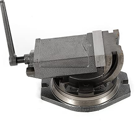 Morsa a 2 assi, morsa a macchina, base girevole a 360 gradi e funzione di inclinazione a 90 gradi, per fresatura foratura macchina parti di precisione