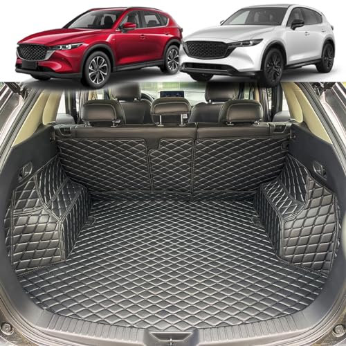 7DEEKEI Boot Liner Compatible with 2022-2025 Mazda CX5 CX-5 (Boot Floor Upper Position) Cargo Mats (and Rear Left and Right Side Panels) Dog Friendly