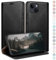 HUOUH for iPhone 14 6.1 Wallet case with RFID Blocking PU Leather,Flip Folio Book covers,Credit Card Holder Shockproof Phone case Women Men for Apple 14 case Black