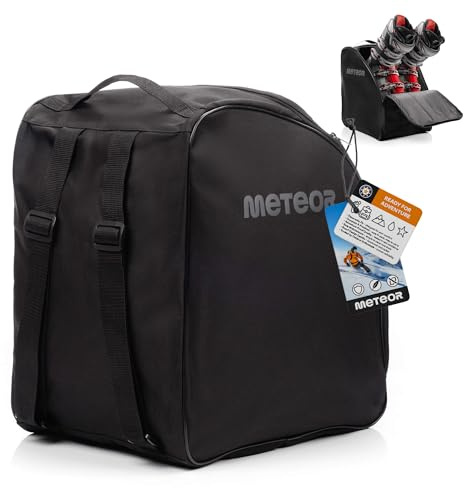 meteor Skischuhtasche Kompakte Boot Bag für Skischuhe & Handschuhe - Wasserfeste Skischuh-Tasche Ideal für Skiurlaub und Wintersport - Leicht langlebig und ideal für Reisen Stiefeltasche