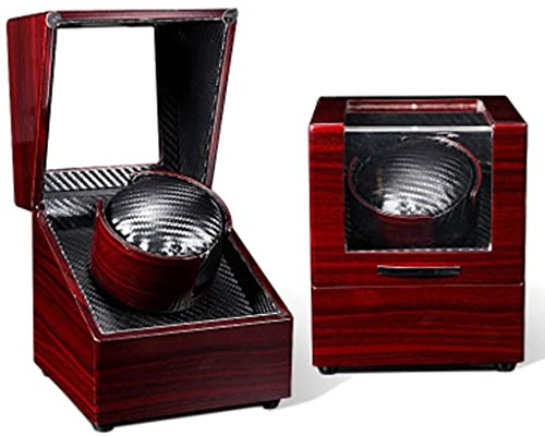Caja enrolladora de Relojes automática, enrollador de Relojes Doble automático, Estuche de Cuero para 2 Relojes, Regalo para Vacaciones