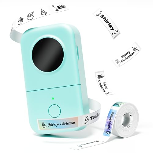 Phomemo D30 Impresora de Etiquetas Bluetooth Máquina etiquetadora Adhesivas Impresora de Etiquetas térmica portátil,para el hogar,Colegio,Tienda,Nombre,Compatible con Android y Sistema iOS, Green