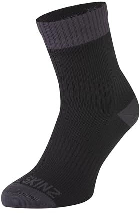 SEALSKINZ Unisex Wasserdichte Socken – Knöchellang, für warme Temperaturen geeignet, Schwarz, S