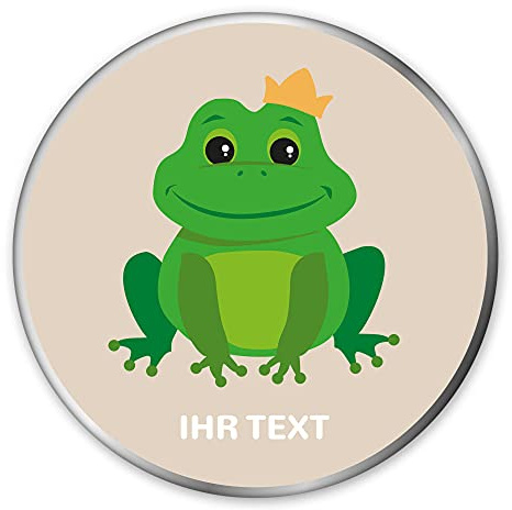 STEMPEL-FABRIK – personalisierte Metalldose rund (15 x 5 cm | Frosch) mit Namen – bedruckte Geschenkdose für Kinder – Keksdose mit Tiermotiv – Vorratsdose für Kekse, Plätzchen, Kaffee, Tee uvm.