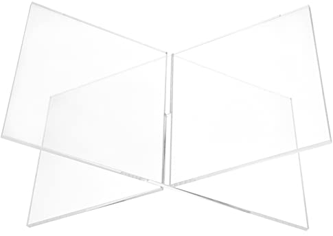 TOPBATHY Durchsichtiger Acryl-Buchhalter, Buchständer, Leseständer, Acryl-Buchhalter, X-Form, Vitrine, Präsentationsständer zum Präsentieren von Bildern, Büchern, Musikblättern