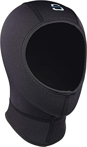 Sarhlio Neoprene Wetsuit Hood Scuba Diving Hood 3MM for Men Women Dive Cap High Stretch with Flow Vent for Snorkeling Kayaking Diving Scuba Water Sports(L)