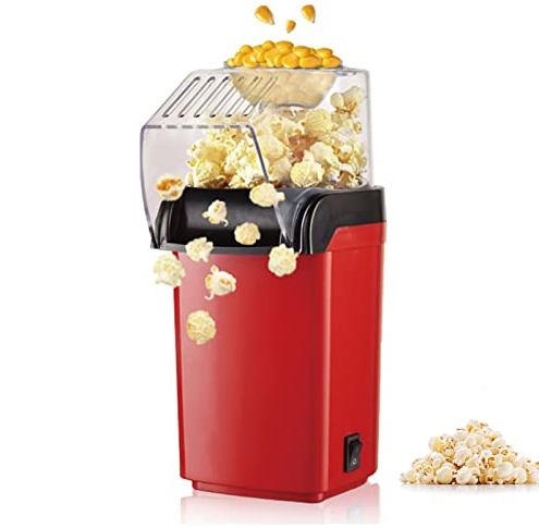 Macchina per popcorn da 1200 W, per popcorn fai da te, veloce in 3 minuti, per casa, feste, bambini