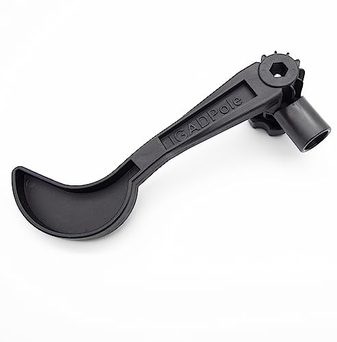 IGAD Gutter Cleaning Tool Head with Gooseneck Connector, Gutter Cleaner with ACME Thread, Attaches to Telescopic Poles for Safe, Low-Level Gutter Clearing