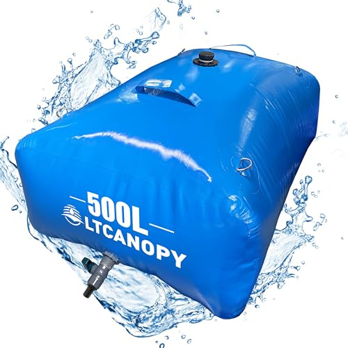 LTCANOPY 500L/132 Gallon Bubble Tank Large Collapsible Water Bag for Farmland Irrigation, Emergency Use
