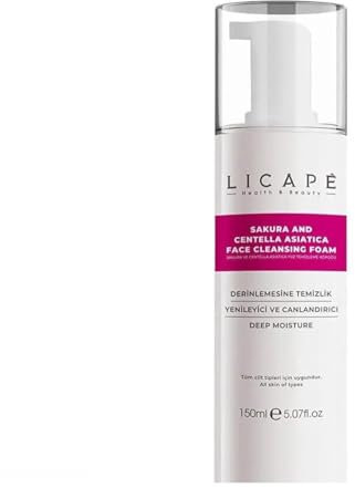 Licape® Reinigungsschaum Gesicht | 150 ml | Gesichtsreinigung und Cleanser für empfindliche Haut und alle Hauttypen, entfernt Sebum und Make-up | reinigt feuchtigkeitsspendend ohne auszutrocknen