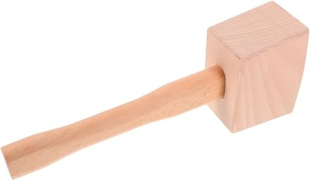 HAWILLOSCH Wooden Mallet Carpenter Mallet 9.5 Beech Solid Wood Woodworking Hammer Hand Tool for Wood and DIY Carpentry