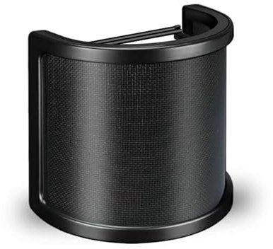 KayNicam Pop Filter for Microphone, 3-Layer Professional Cover (Mesh/Metal/Foam) with Elastic Sleeve, Universal Fit for 1.4 to 2.4 (35-60mm) Mics, for Podcasting, Streaming, Recording. POP SHIELD