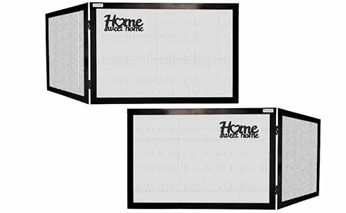 Pare-étincelles d’Angle Réversible pour Cheminée 70×50×50 – Modèle Dolomite Home en Fer Forgé – Grille de Protection Sécurité Pare-feu Élégante Contre Étincelles et Feu