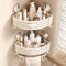 Voldra Corner Shower Caddy Suction Cup, Shower Shelf Coner No Drilling Bathroom Coner Shelves Suction Shower Organiser Rack Adhesive Corner Caddy with Towel Bar Wall Mounted(2-Pack, White)
