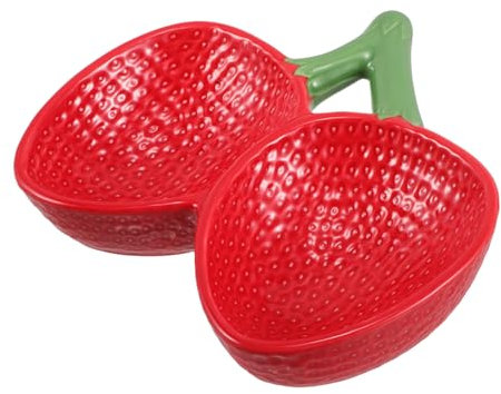 VERDANVERSE Ciotola Ceramica Forma Di Fragola Elegante Piatto Decorativo Per Dessert e Insalate Di Piatti Ceramica Giapponese Facile Da Pulire Per Frutta e Antipasti