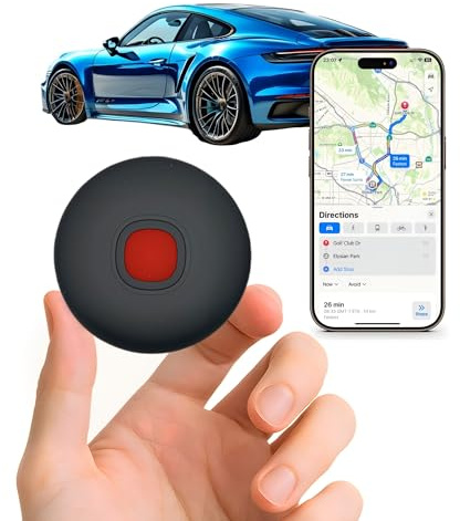 Car GPS Tracker No Subscription, Vehicle Tracker for Cars with Global Coverage, Hidden Car Tracking Device, Works with iOS & Android, No Monthly Fee, No SIM Card Required (Black)