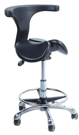 FXLUHAY Silla o Taburete Tipo Silla de Montar con Asiento Dividido, Silla médica con Respaldo y Dos Opciones de inclinación, for consultorio Dental en casa(50-64cm (19 3/4-25 1/4) Height)