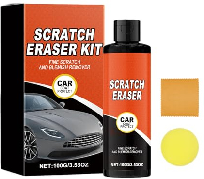 Reparación de arañazos de pintura automotriz – Pasta removedora de marcas de remolino, compuesto de fricción para detalles de coche, barniz de restauración de capa transparente, kit de correctio
