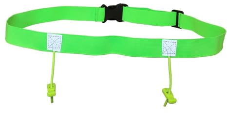 RCGOFOLLOW Cinta Reflectante para Ciclismo, cinturón para número de para Carrera, cinturón para triatlón, para Carrera Nocturna, Color Rosa, Verde, 25 x 920 mm