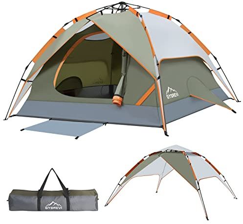 Gysrevi Camping Zelt Quick Up Kuppelzelte Wurfzelt Winddicht Dome Tent 2-3 Zelt Personen für Camping Outdoor Trekking