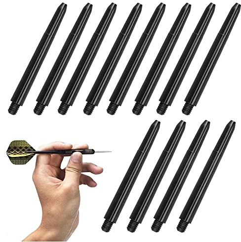 SSyang 100Pcs Freccette Alberi Aste,Freccette Frecce in Plastica Frecce per Freccette Punte in Nylon Punte 2ba per Freccette,per Freccette in Acciaio Morbido(Nero)