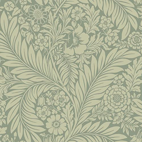 Belgravia Decor Florence Leaf Floral Wallpaper Green 720