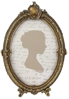 Sunlit Vintage-Bilderrahmen, 12,7 x 17,8 cm, oval, antiker Bilderrahmen mit Glasfront, Bronze