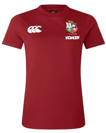 Canterbury Women's British & Irish Lions Canterbury Cotton Rugby Jersey Tee | Organic Cotton T-Shirt | Official British & Irish Lions Licensed Product Non-Technical T-Shirt