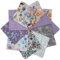 EDGEAM Stoffe zum Nähen 10 Stück 25x25 cm Patchwork Stoffe Paket Baumwollstoffe Quiltingstoffe für Quilten DIY Handwerk Scrapbooking (Lila)