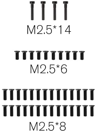 LAFPACY R16058 Flat Screw M2.5 * 14 M2.5 * 8 M2.5 * 6 Spare Part for1:14 Brushless RC Car